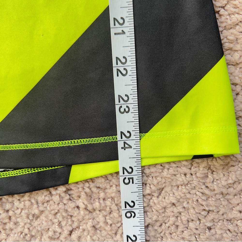 Nike Pro DRI-FIT Black Yellow Striped Fitted Athletic Tank Top Women’s Size S - Picture 9 of 11
